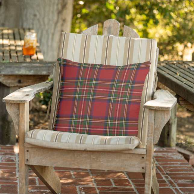 Royal Stewart Clan Tartan Plaid  Cushion (Chair)