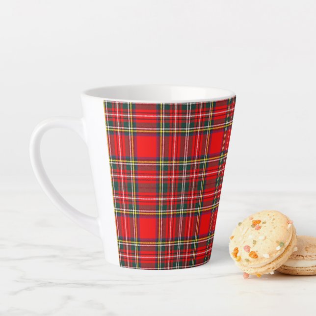 Royal Stewart Clan Tartan Plaid  Latte Mug (In Situ)