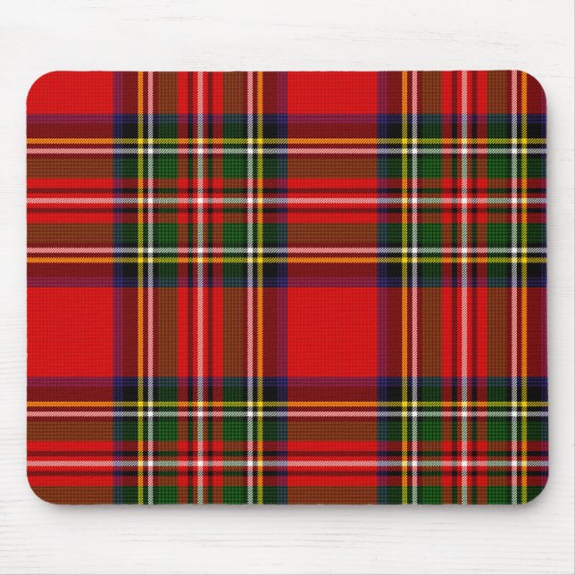 Royal Stewart Clan Tartan Plaid  Mouse Pad (Front)