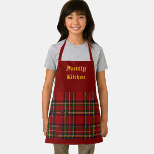 Royal Stewart Clan Tartan Plaid Personalise Apron