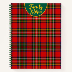 Royal Stewart Clan Tartan Plaid Personalised Notebook