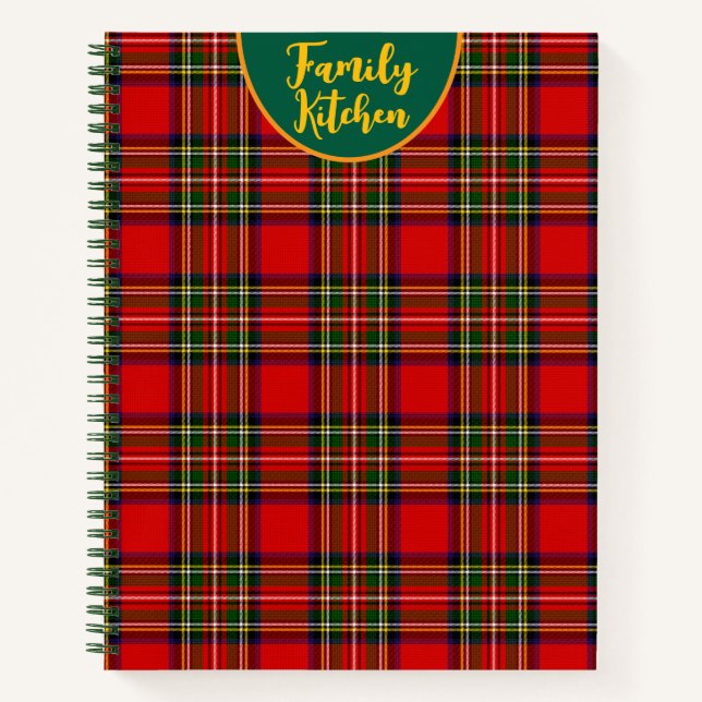 Royal Stewart Clan Tartan Plaid Personalised Notebook (Front)
