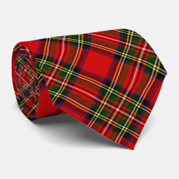 Royal Stewart Clan Tartan Plaid  Tie
