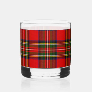 Royal Stewart Clan Tartan Plaid Whiskey Glass