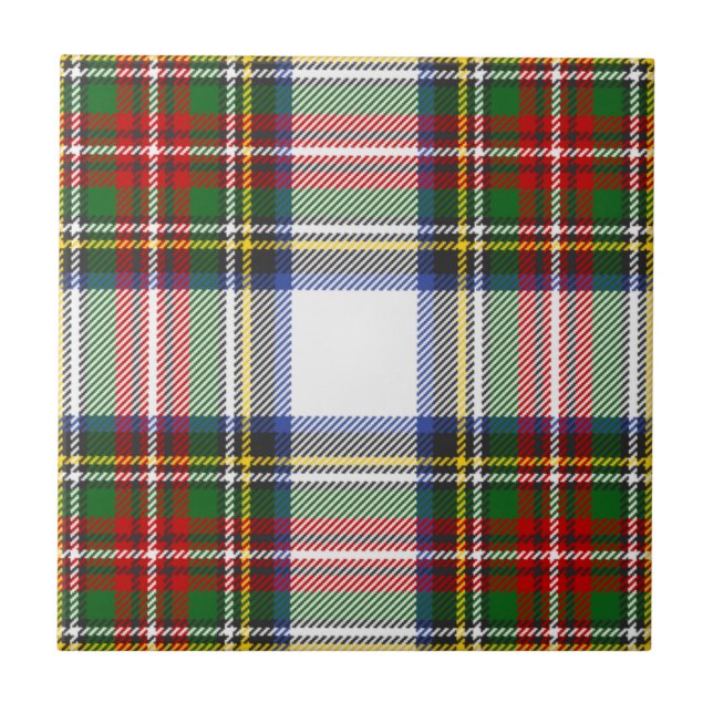 Royal Stewart Dress Clan Tartan Plaid Pattern Ceramic Tile (Front)