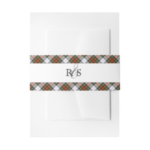 Royal Stewart Dress Clan Tartan Scottish Plaid Invitation Belly Band