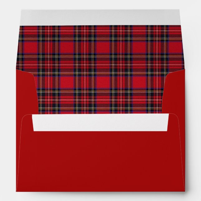 Royal Stewart Original Tartan With Gold Frame  Envelope (Back (Bottom))