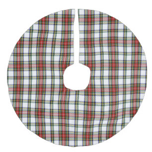 Royal Stewart Plaid Faux Linen Tree Skirt