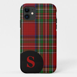 Royal Stewart Plaid Monogrammed iPhone 11 Case