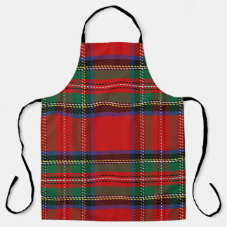 Royal Stewart red and green Scots tartan pattern Apron