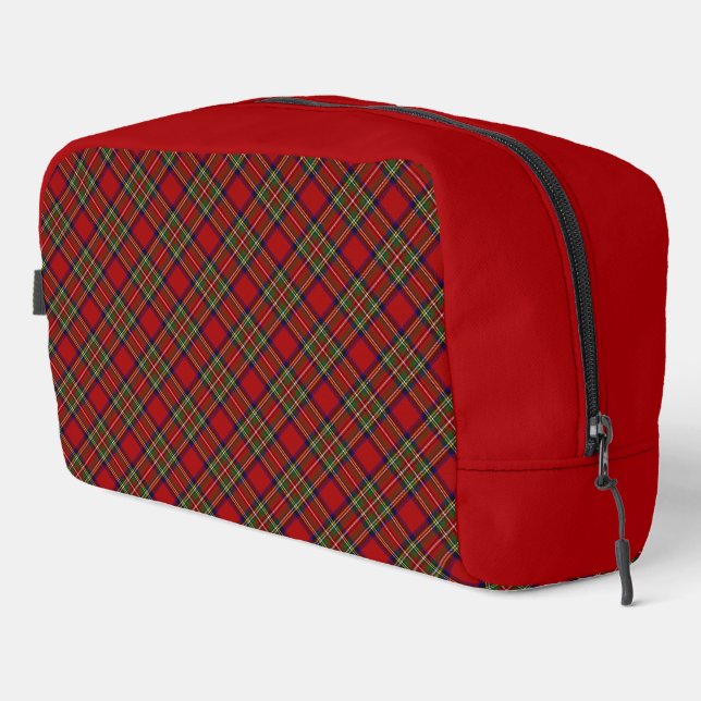 Royal Stewart Scottish Tartan Plaid Pattern Dopp Kit (Right Corner)