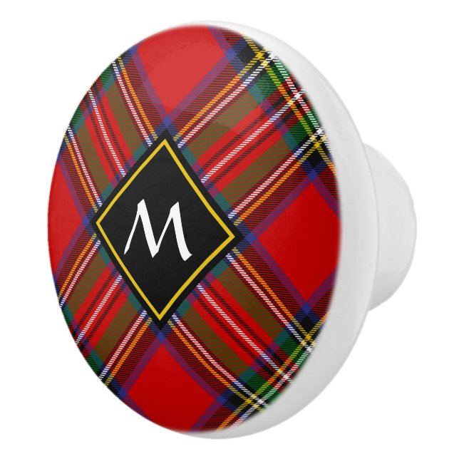 Royal Stewart Tartan Ceramic Knob (Right)