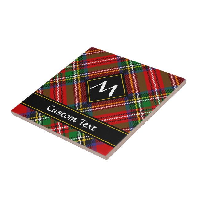 Royal Stewart Tartan Ceramic Tile (Side)