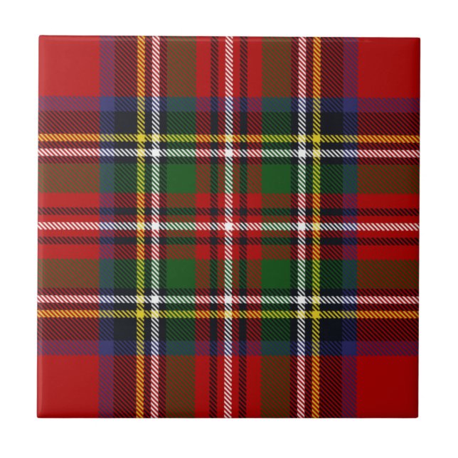 Royal Stewart Tartan Ceramic Tile (Front)