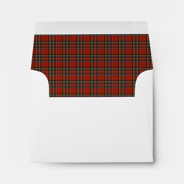 Royal Stewart Tartan Classic Red Plaid Envelope (Back (Bottom))