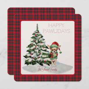 Royal Stewart Tartan Happy Pawlidays Dog