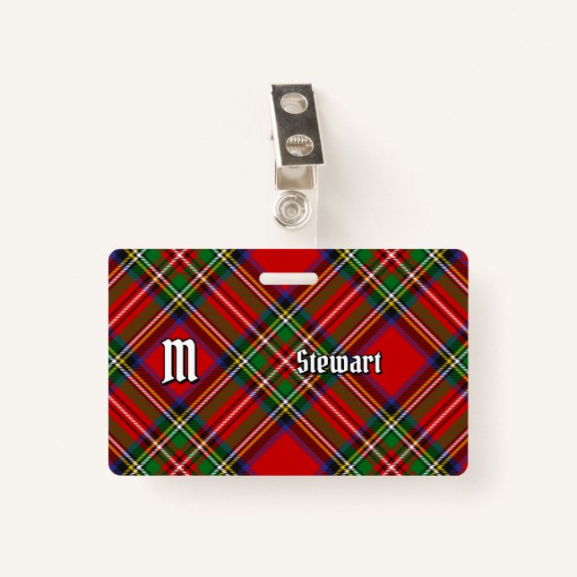 Royal Stewart Tartan ID Badge (Front with Clip)