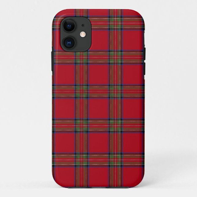 Royal Stewart Tartan Plaid iPhone, Plus, Pro Case (Back)
