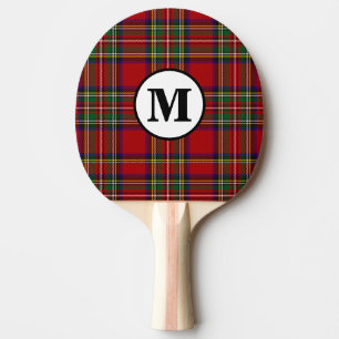 Royal Stewart Tartan Plaid Scottish Clan Monogram Ping Pong Paddle