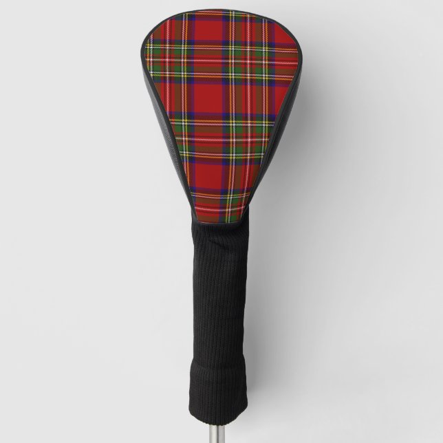 Royal Stewart Tartan Plaid Scottish Pattern Golf Head Cover (Front)