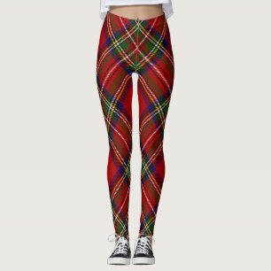 Royal Stewart Tartan Plaid Scottish Pattern Leggings