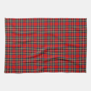 Royal Stewart Tartan Plaid Scottish Pattern Tea Towel