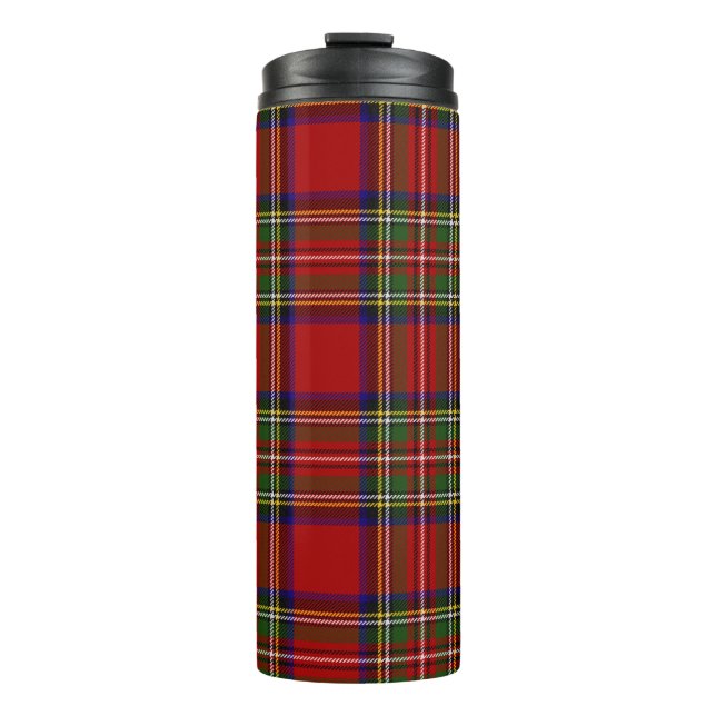 Royal Stewart Tartan Plaid Scottish Pattern Thermal Tumbler (Front)