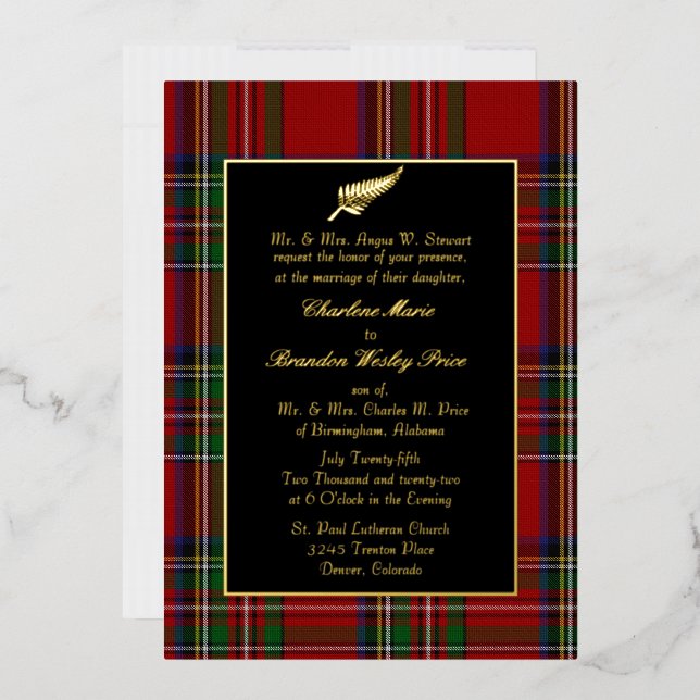 Royal Stewart Tartan Plaid Wedding (Envelope)