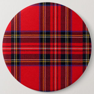 Royal Stewart tartan red black plaid 6 Cm Round Badge