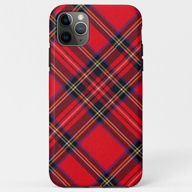 Royal Stewart tartan red black plaid Case-Mate iPhone Case (Back)