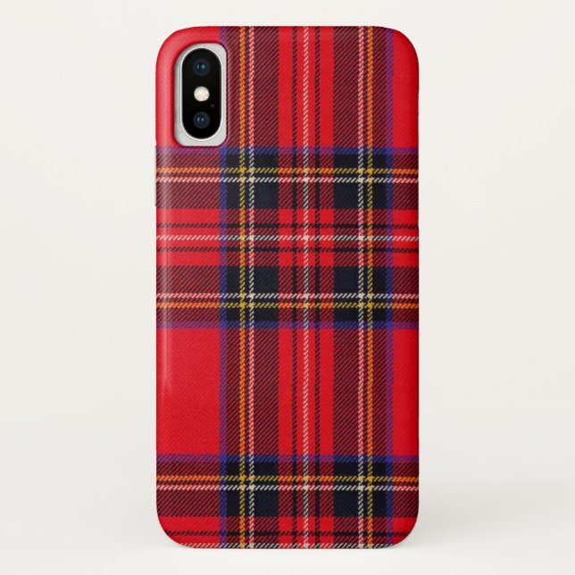 Royal Stewart tartan red black plaid Case-Mate iPhone Case (Back)