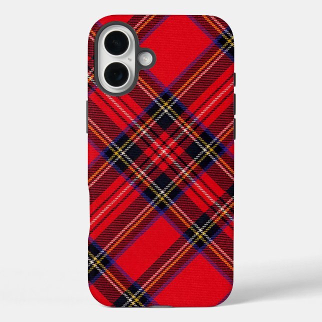 Royal Stewart tartan red black plaid Case-Mate iPhone Case (Back)