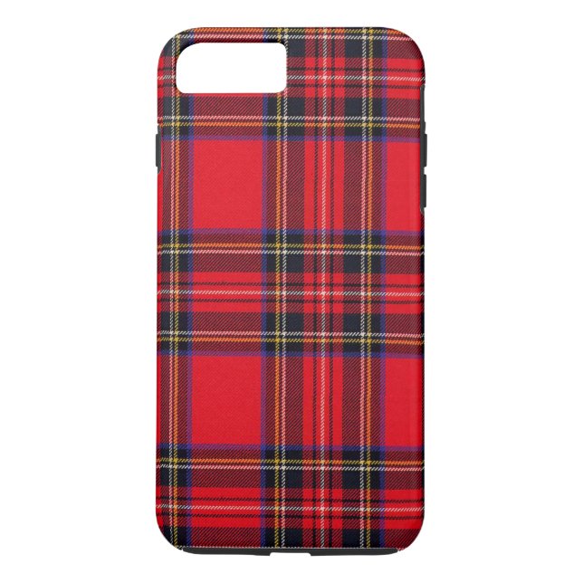 Royal Stewart tartan red black plaid Case-Mate iPhone Case (Back)