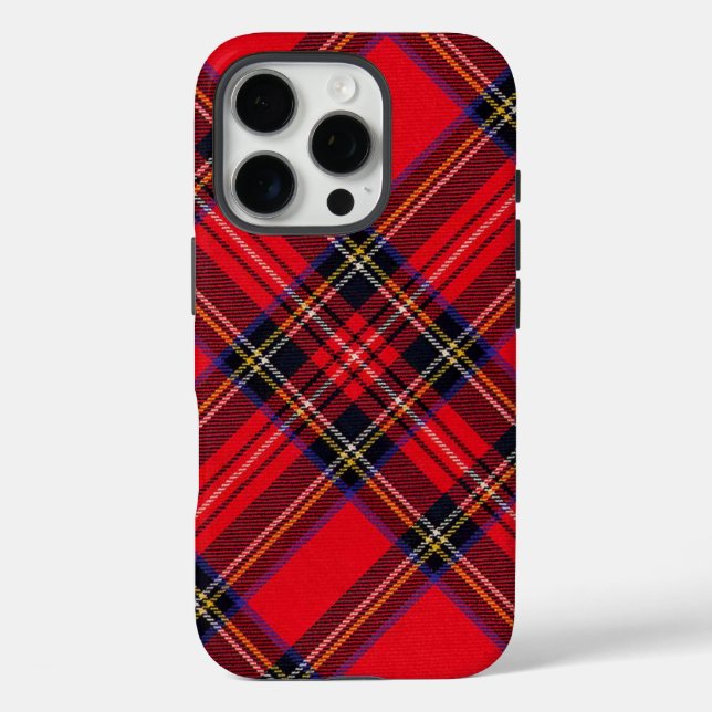 Royal Stewart tartan red black plaid Case-Mate iPhone Case (Back)