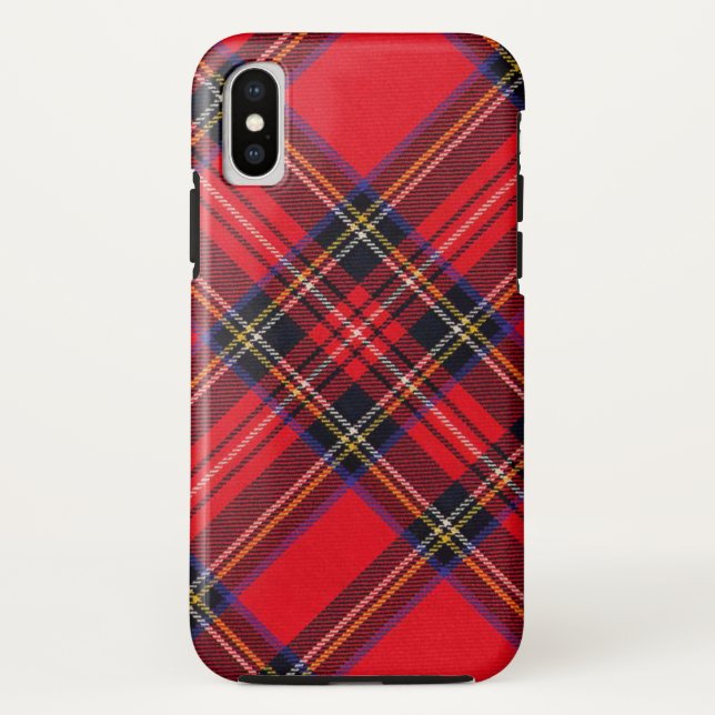 Royal Stewart tartan red black plaid Case-Mate iPhone Case (Back)
