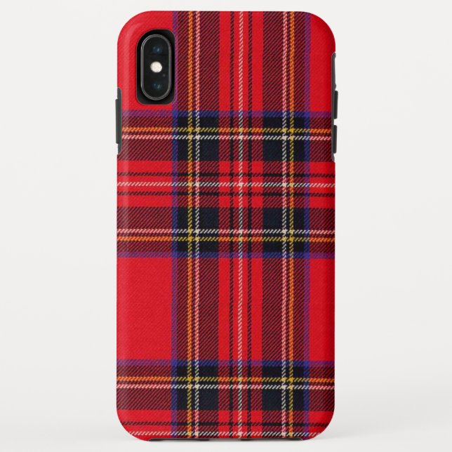 Royal Stewart tartan red black plaid Case-Mate iPhone Case (Back)