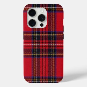 Royal Stewart tartan red black plaid iPhone 15 Pro Case