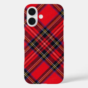 Royal Stewart tartan red black plaid iPhone 16 Case