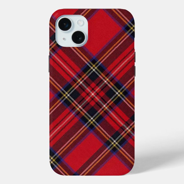 Royal Stewart tartan red black plaid Case-Mate iPhone Case (Back)