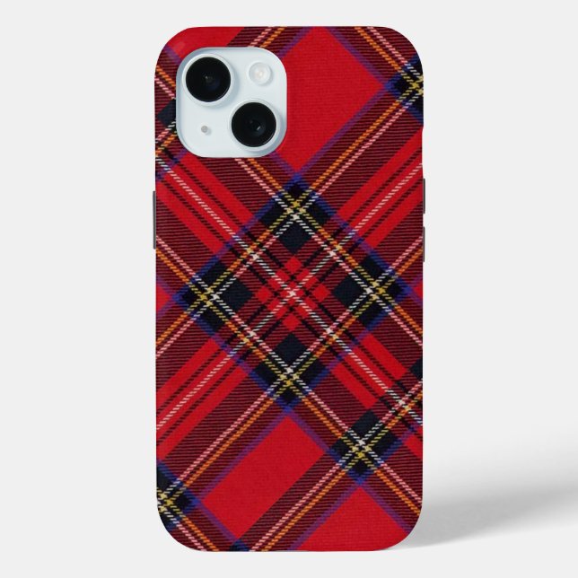 Royal Stewart tartan red black plaid Case-Mate iPhone Case (Back)