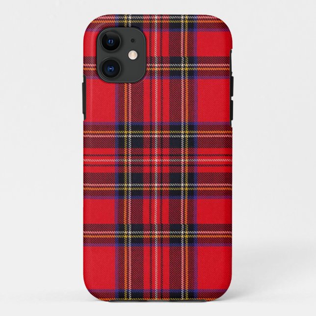 Royal Stewart tartan red black plaid Case-Mate iPhone Case (Back)