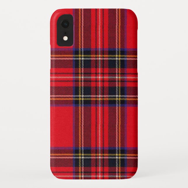Royal Stewart tartan red black plaid Case-Mate iPhone Case (Back)