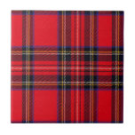 Royal Stewart tartan red black plaid Ceramic Tile<br><div class="desc">Royal Stewart clan tartan red black plaid</div>