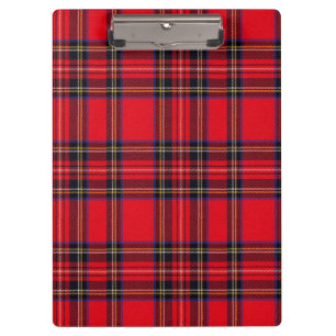 Royal Stewart tartan red black plaid Clipboard