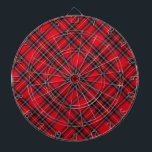 Royal Stewart tartan red black plaid Dartboard<br><div class="desc">Royal Stewart clan tartan red black plaid</div>
