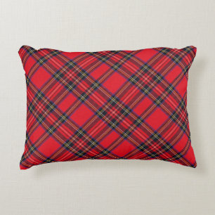 Royal Stewart tartan red black plaid Decorative Cushion