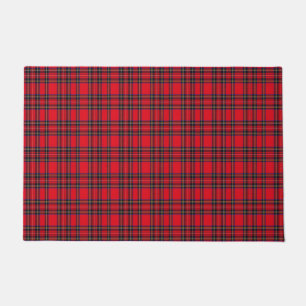 Royal Stewart tartan red black plaid Doormat