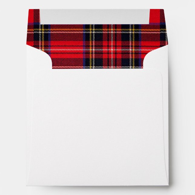 Royal Stewart tartan red black plaid Envelopes (Back (Bottom))