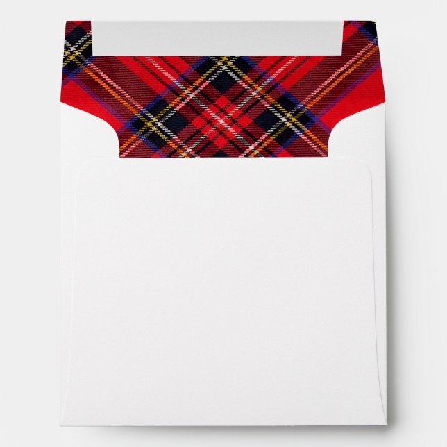 Royal Stewart tartan red black plaid Envelopes (Back (Bottom))