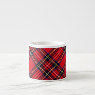 Royal Stewart tartan red black plaid Espresso Cup